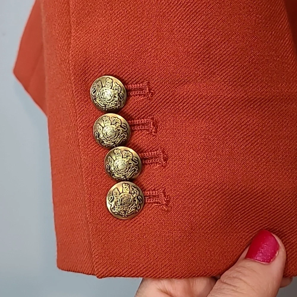 J. Crew Schoolboy Blazer in Burnt Orange Size 8 Comfy Luxury Preppy Academia - Picture 2 of 10
